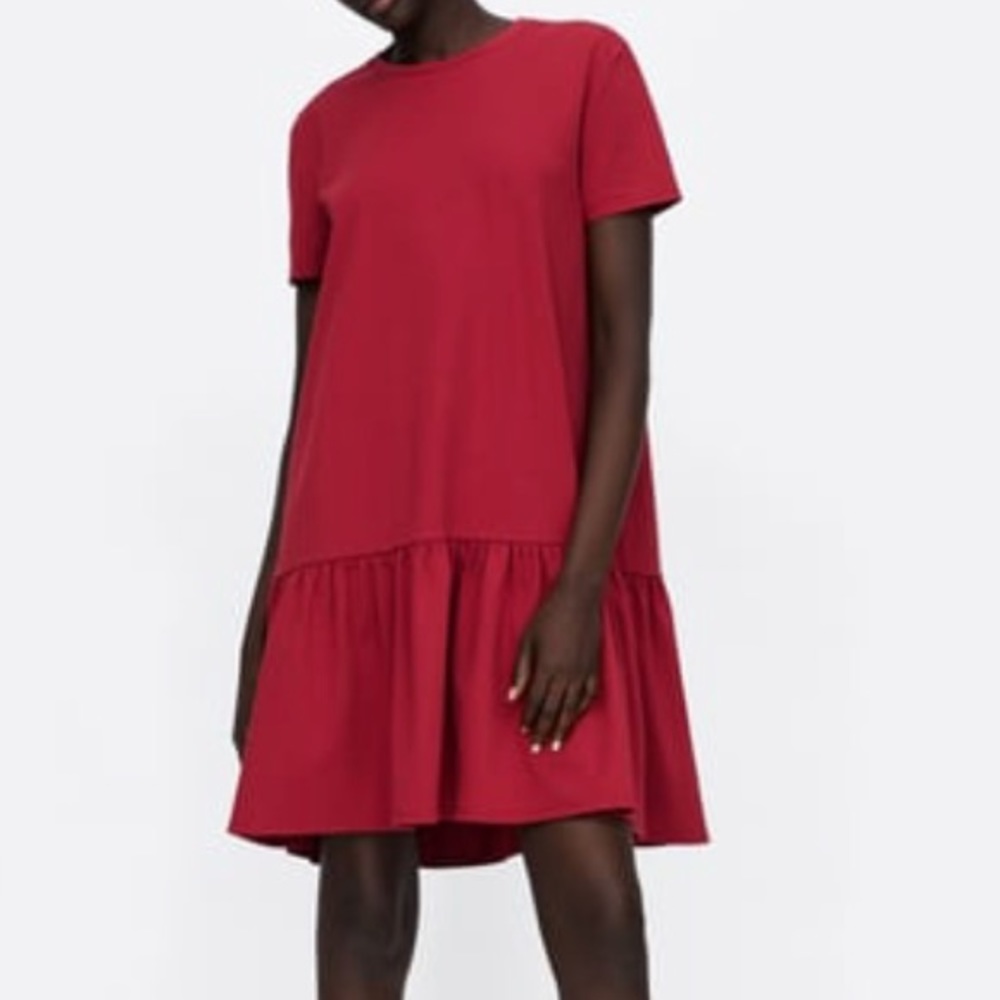 ZARA BASIC PEPLUM DRESS